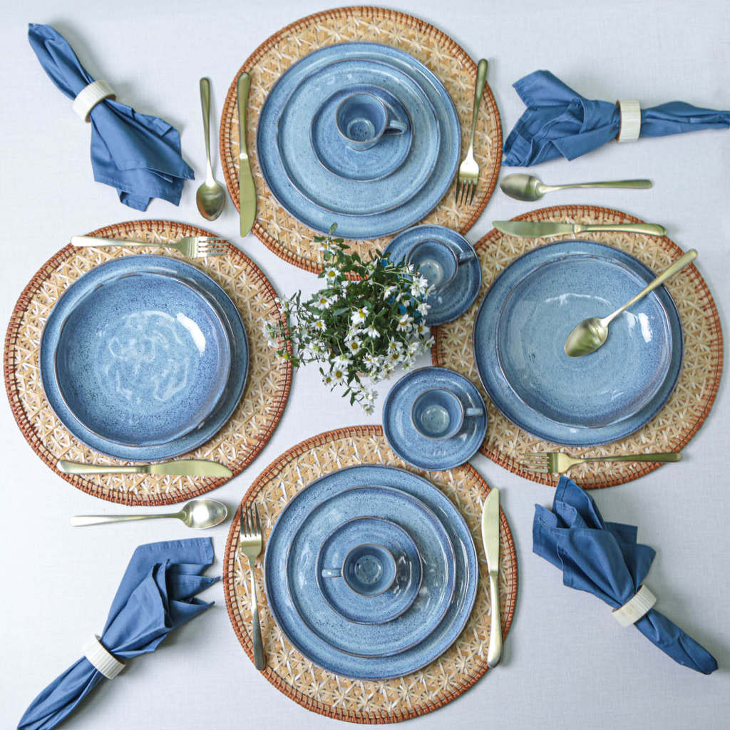 Aparelho de Jantar Bio Breeze P/ 4 Pessoas. 16 peças Cerâmica Porto Brasil