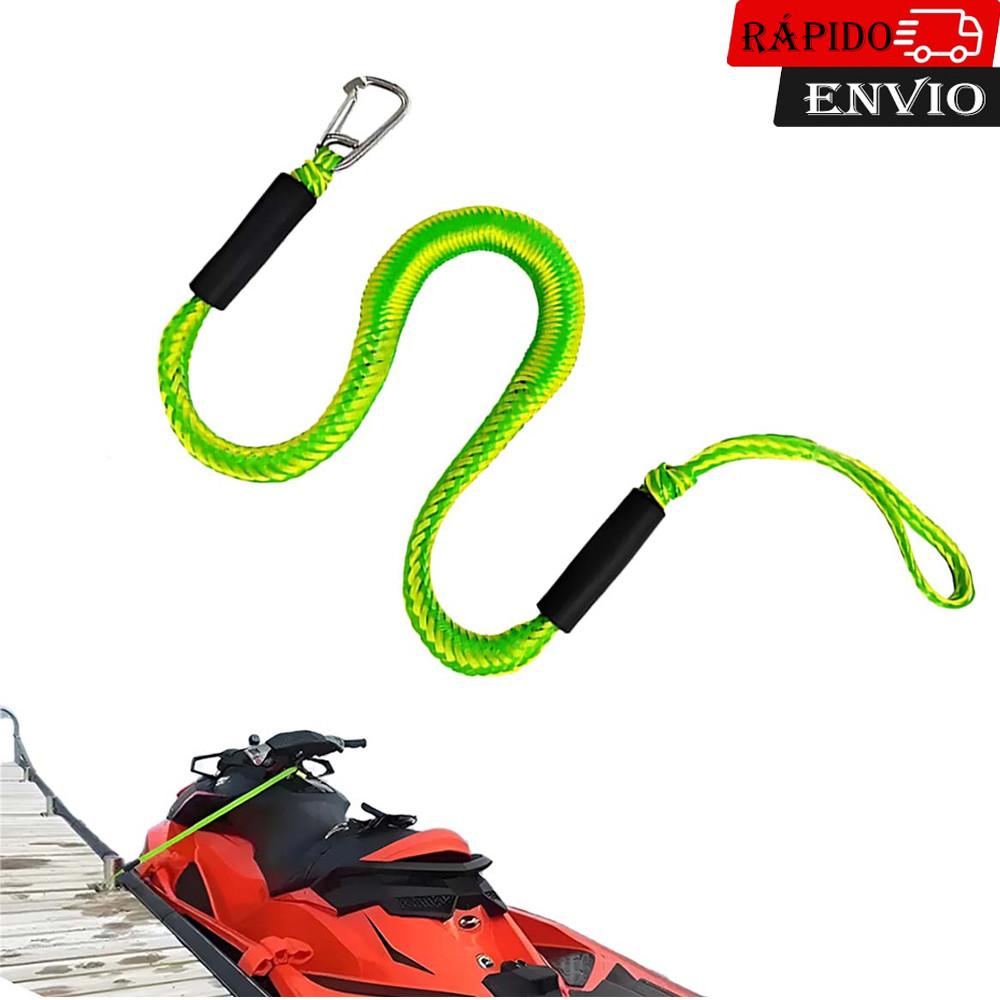 Verde Linhas de doca elástica para barco de Cordas para ancoragem temporária barco pontão mar jet ski embarcação bote