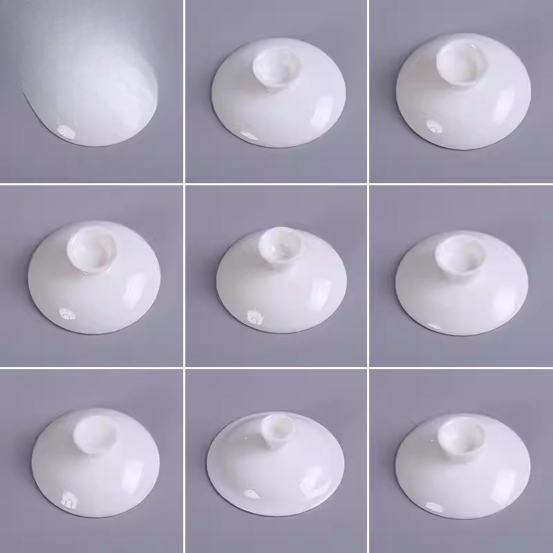Tampa de porcelana branca tigela copo de chá tampa única cerâmica sebo Jade Kung Fu conjunto de chá Sancai tampa da tige