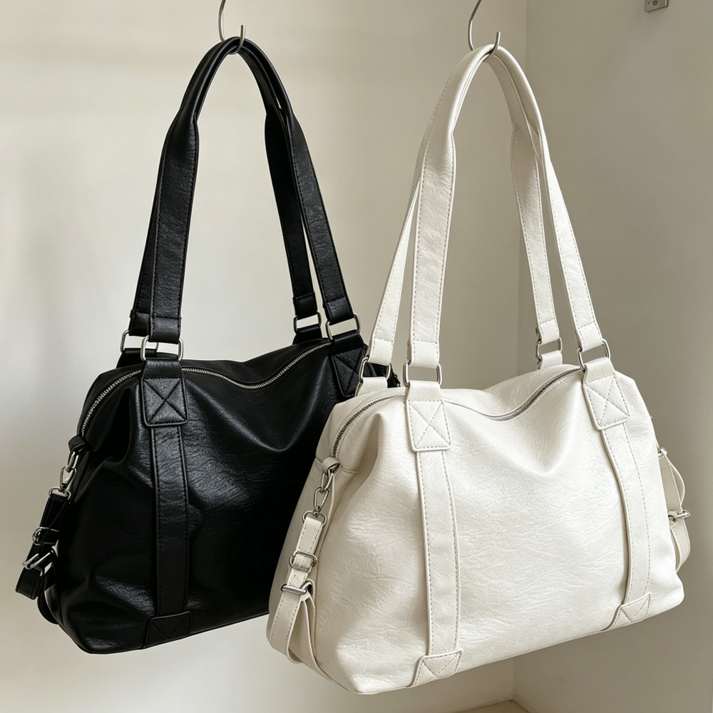 Textura elegante, estilo preguiçoso couro macio, extra grande capacidade casual de um ombro cross-body bolsa feminina