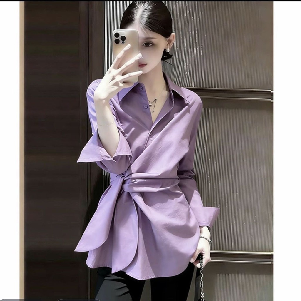 Chique único bonito rendas pequena camisa feminina primavera Wear gola POLO novo estilo camisa elegante All-Match camisa