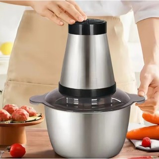 Picador De Alimentos Moedor Elétrico Triturador Potente Carne Legumes Temperos Inox 110v Pronta Entrega