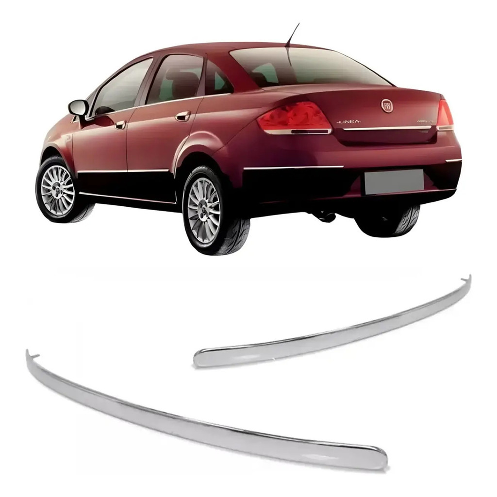 Friso cromado Parachoque Traseiro Fiat Linea 2008 á 2016 PAR