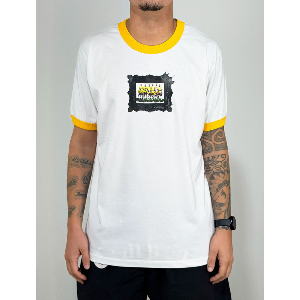 Camiseta Entre Jets Seleção Brasileira Campeão 2002 - Branca