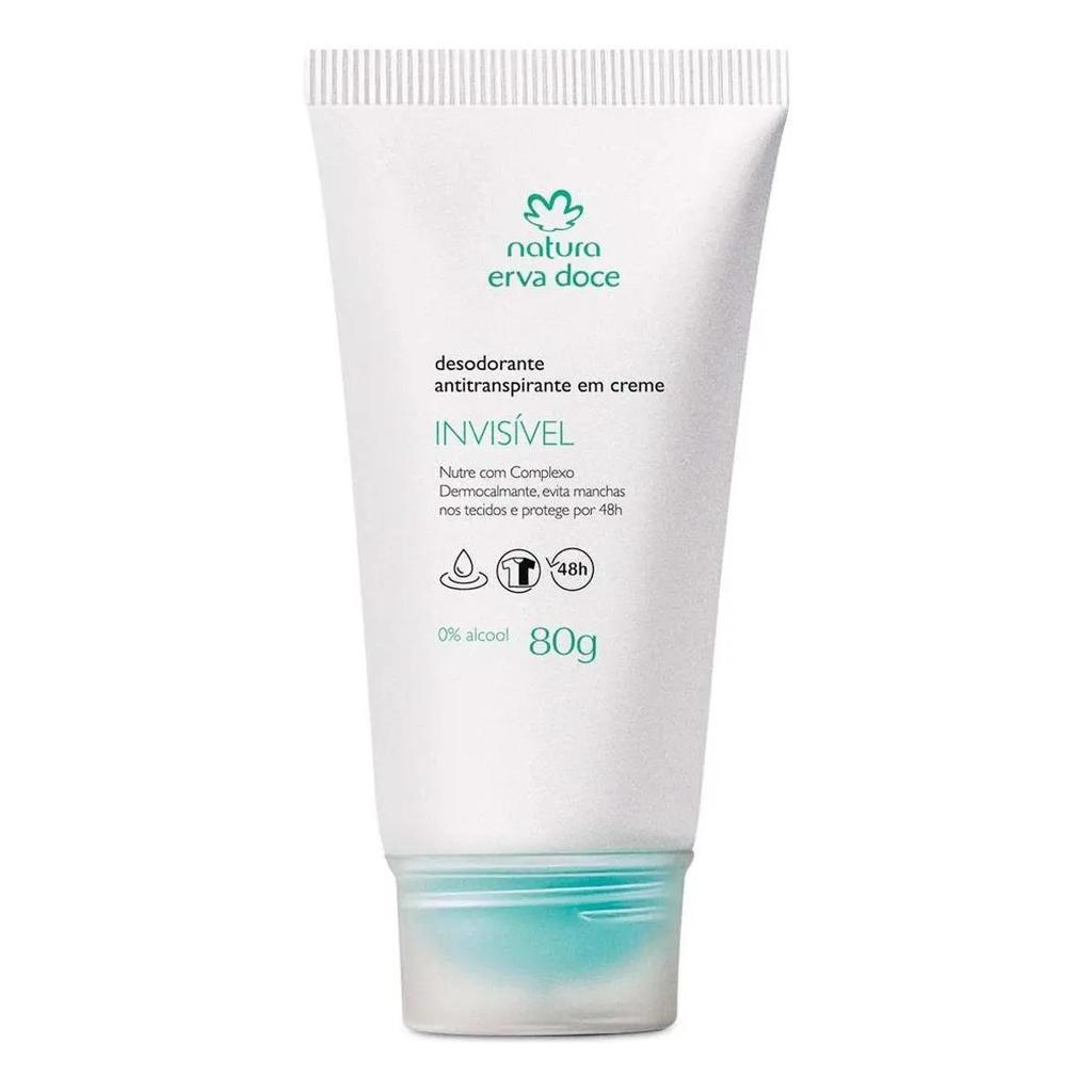Natura Desodorante Erva Docê Antitranspirante Em Creme Natura 80G