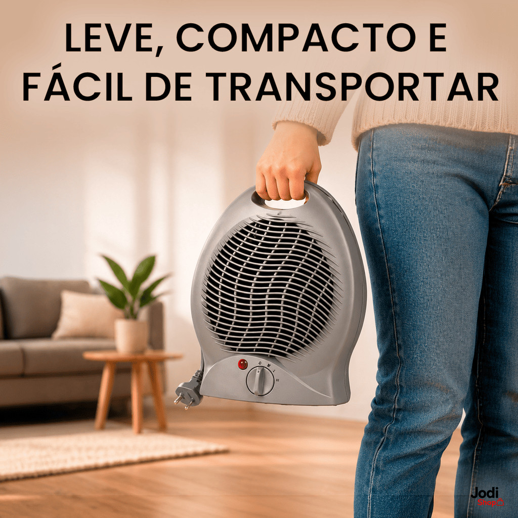 Aquecedor Elétrico Portátil Com Proteção Contra Queda E Superaquecimento
