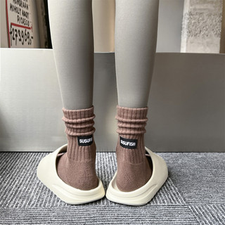 Meias de inverno meias femininas penteado algodão pano etiqueta grossa Terry meias marrom esportes meia puxar toalha inf