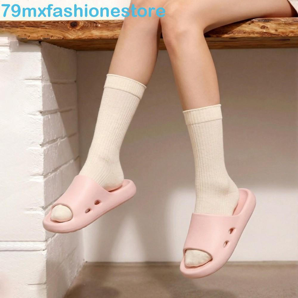 MXFASHIONESB Sandálias Femininas Deslizantes , Chinelos Femininos Respiráveis Antiderrapantes De Fundo Plano , Sola Gros