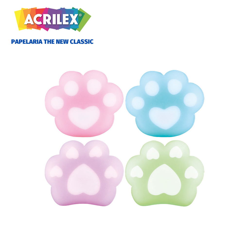 Borracha Acrilex Pata de Gato Tom Pastel Fofa