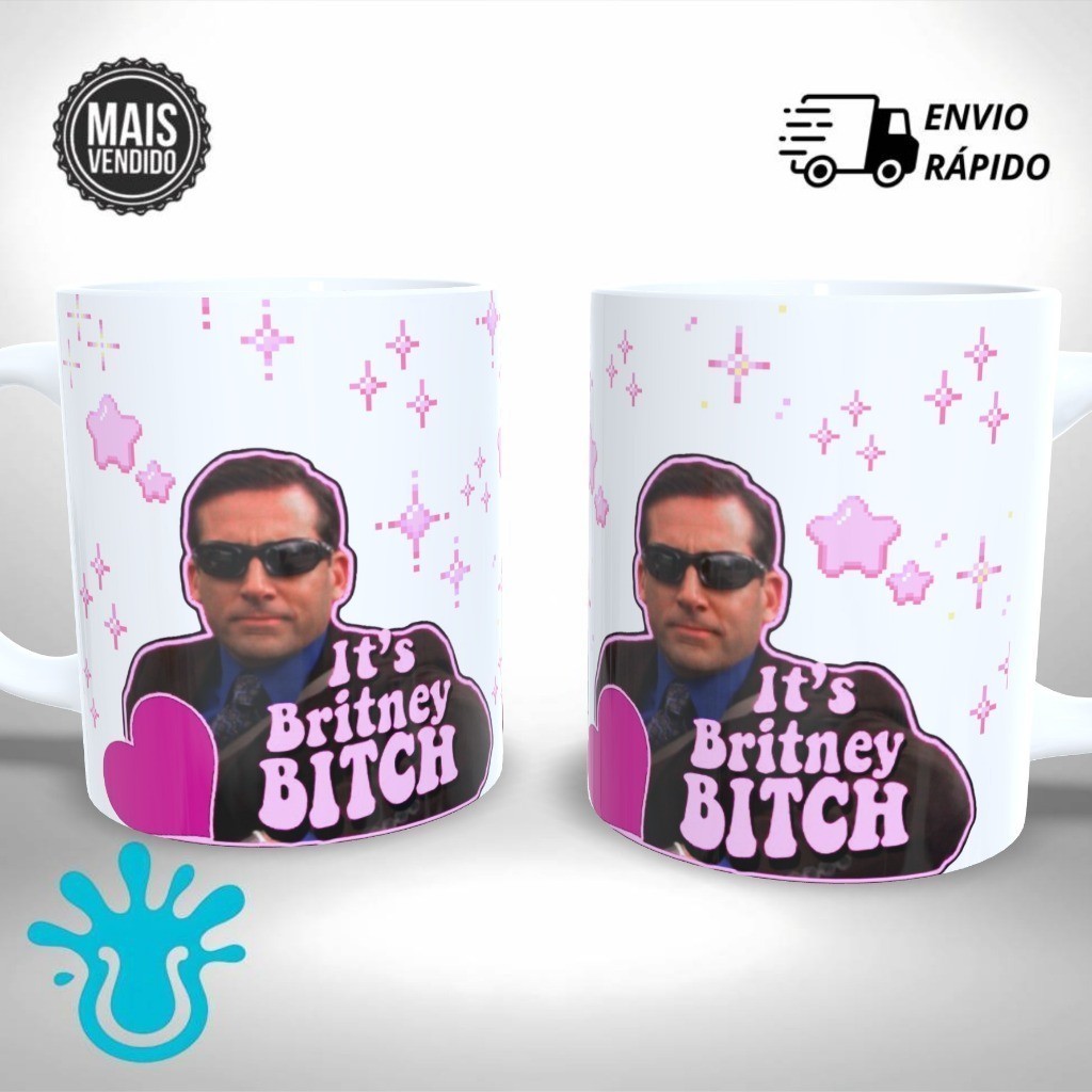 Caneca de Ceramica Personalizada The Office Its Britney Bitch Michael Scott -   e
