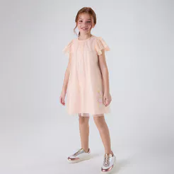Vestido Curto Tule Poás Infantil Feminino Lilica Ripilica