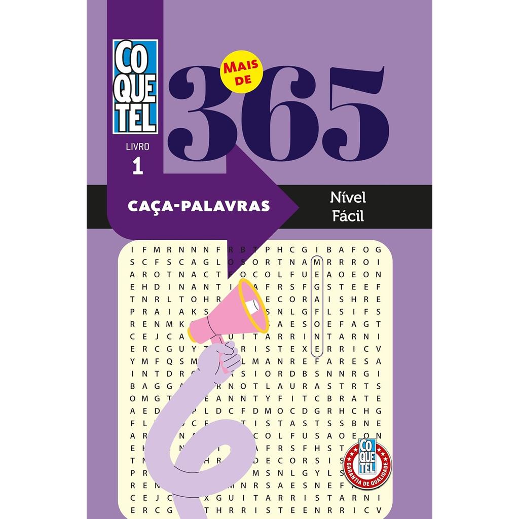 Livro Coquetel | Mais de 365 Caça-Palavras | Livro 1