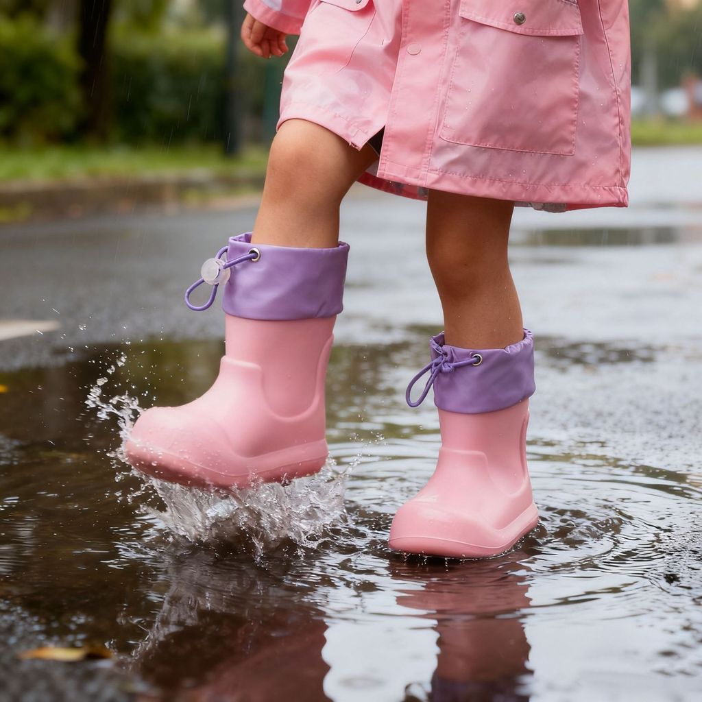 [2025NEW] Botas de chuva infantis de cor sólida Novo estilo EVA Beam Mouth à prova d'água Versão coreana Jardim de infân