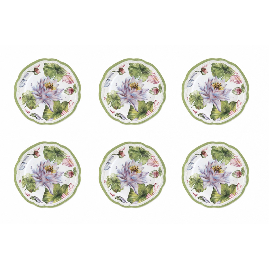 Conjunto 6 Pratos Fundos Flores Coloridas 20,5cm - Scalla