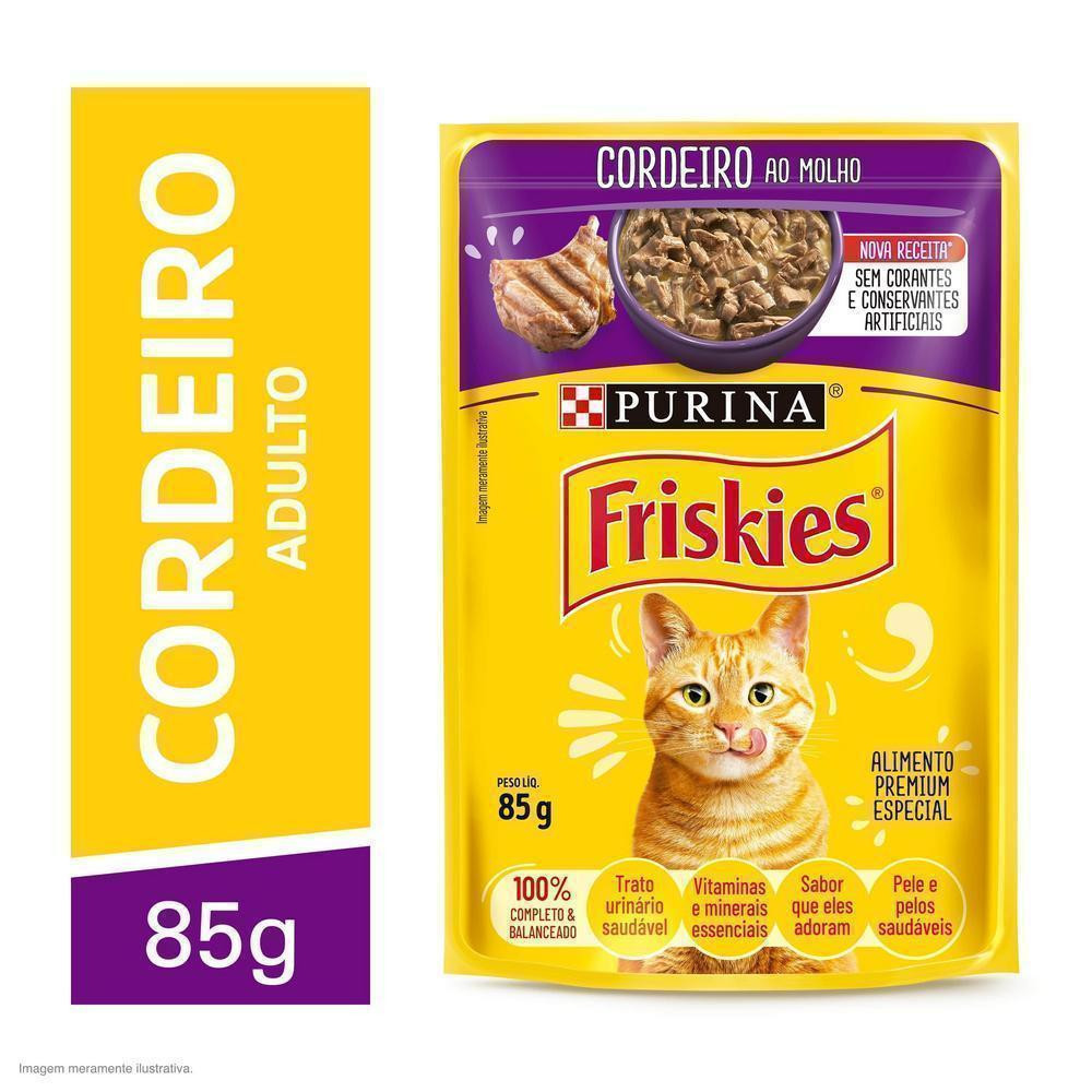 Ração Úmida Gatos Adultos Friskies Cordeiro 85g