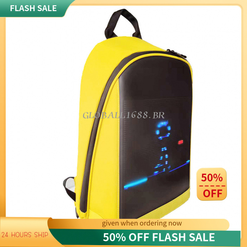 {ESTOQUE PRONTO} Mochila LED para ciclismo inteligente Estilo agitador quente Cultura juvenil Entretenimento Bolsa legal