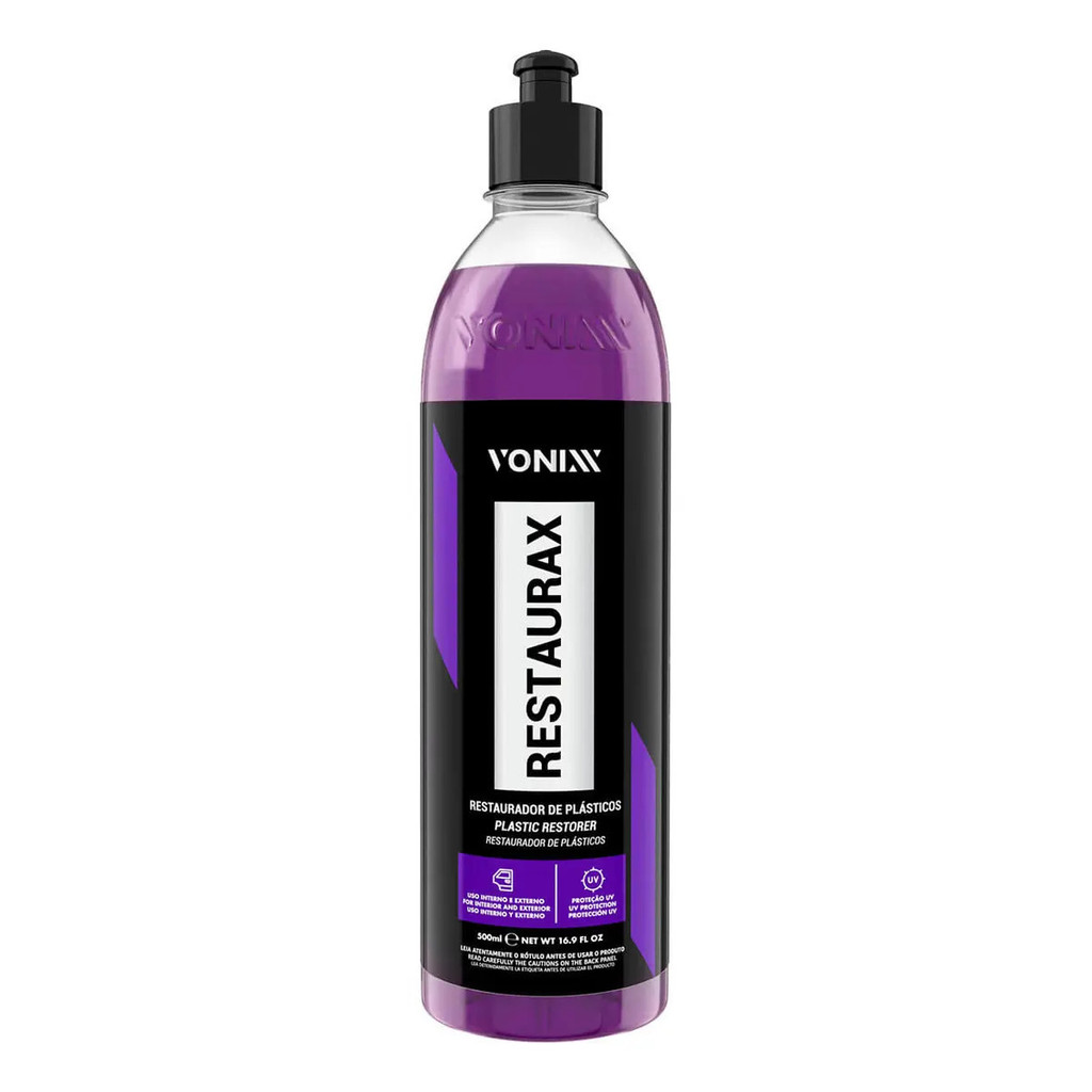 Restaurax Vonixx 500ml Restaurador Plásticos Interno Externo