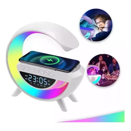G-speaker Smart Bluetooth Caixa De Som Inteligente Carregador Sem Fio Induçâo Luminária Led-3401