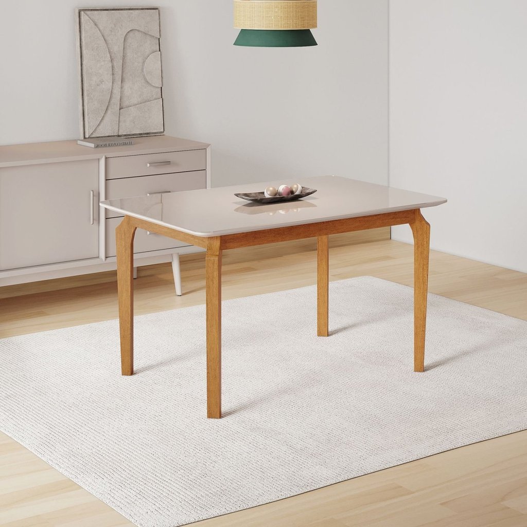 Mesa Candian Sala de Jantar 120 X 0,80 com Vidro 120