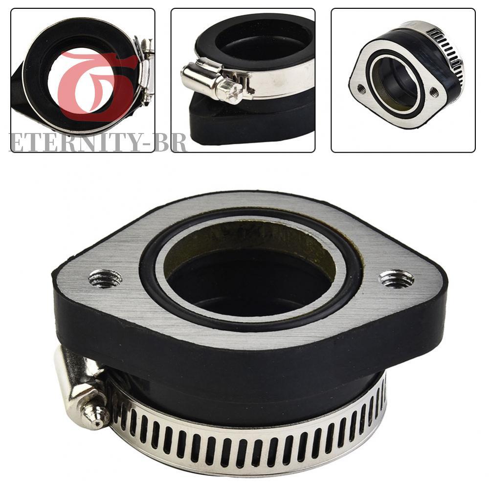 Adaptador De Flange Do Coletor De Carburador Preto 1X 33-35mm Peças De Acessórios