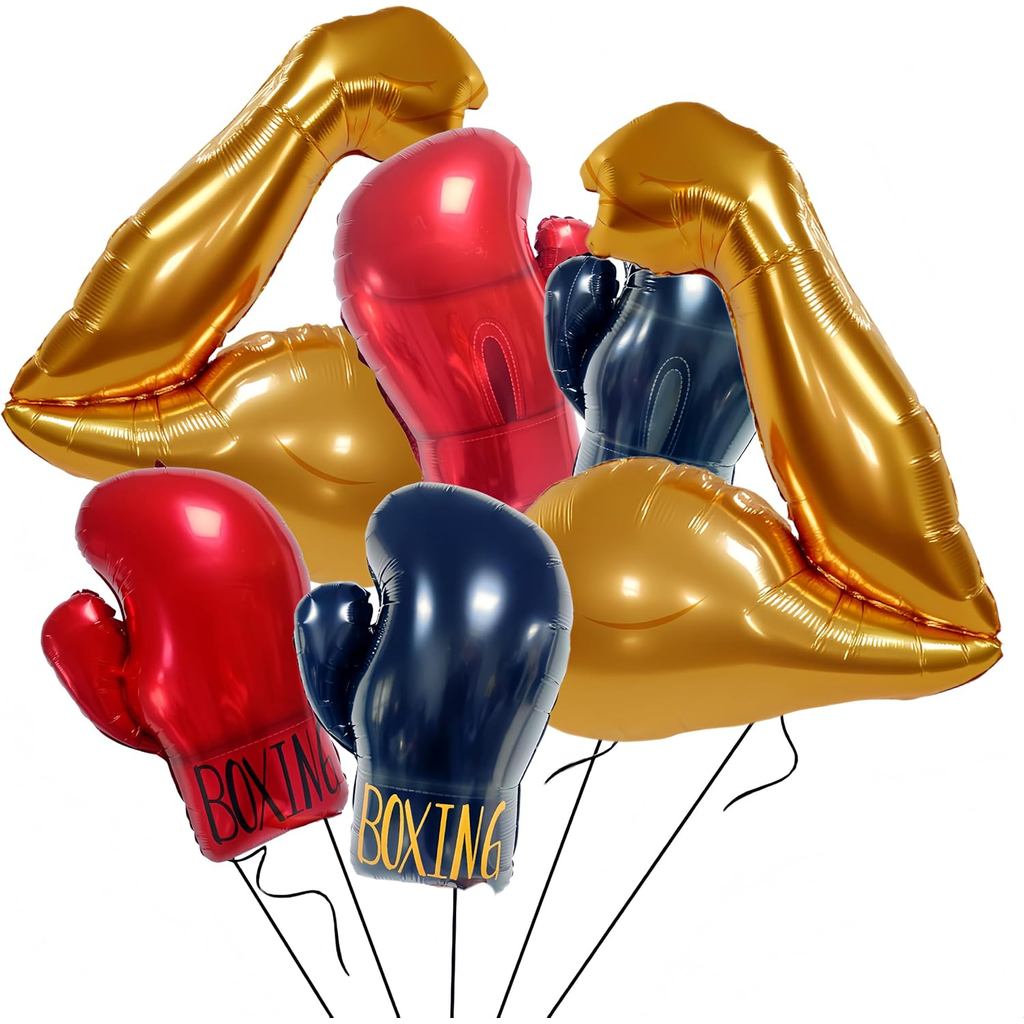 6 Peças de Decorações para Festa de Aniversário com Tema de Boxe/Esporte/Boxe/Boxe/Bo