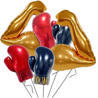 6 Peças de Decorações para Festa de Aniversário com Tema de Boxe/Esporte/Boxe/Boxe/Bo