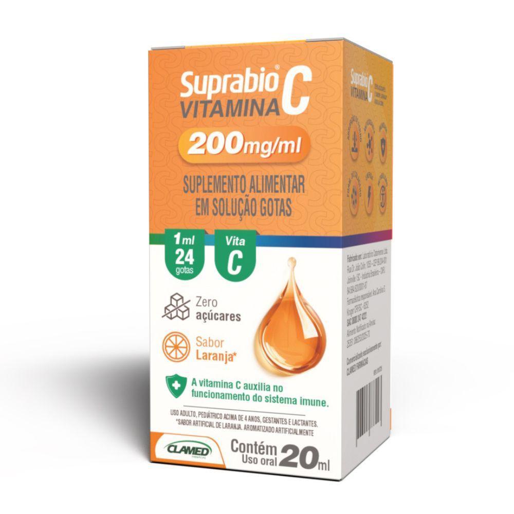 Suplemento Alimentar Vitamina C 200mg/ml Suprabio Em Gotas Com 20ml