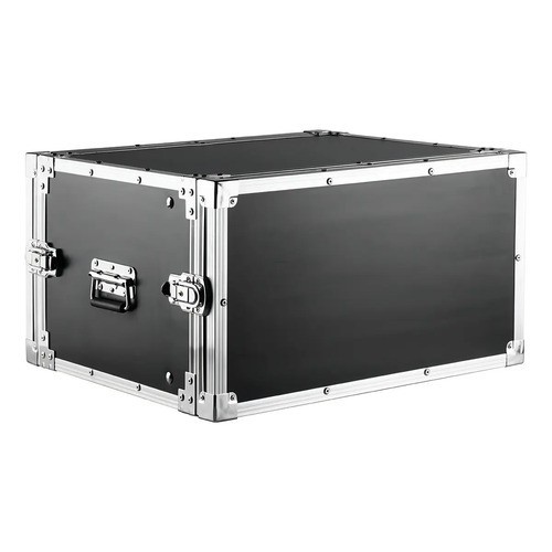 Case Rack Periférico 6u Profissional Com 2 Trilhos Roscados Intact Cor Preto