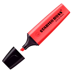 Pincel marca texto Boss Vermelho (Neon) 70/40 Stabilo