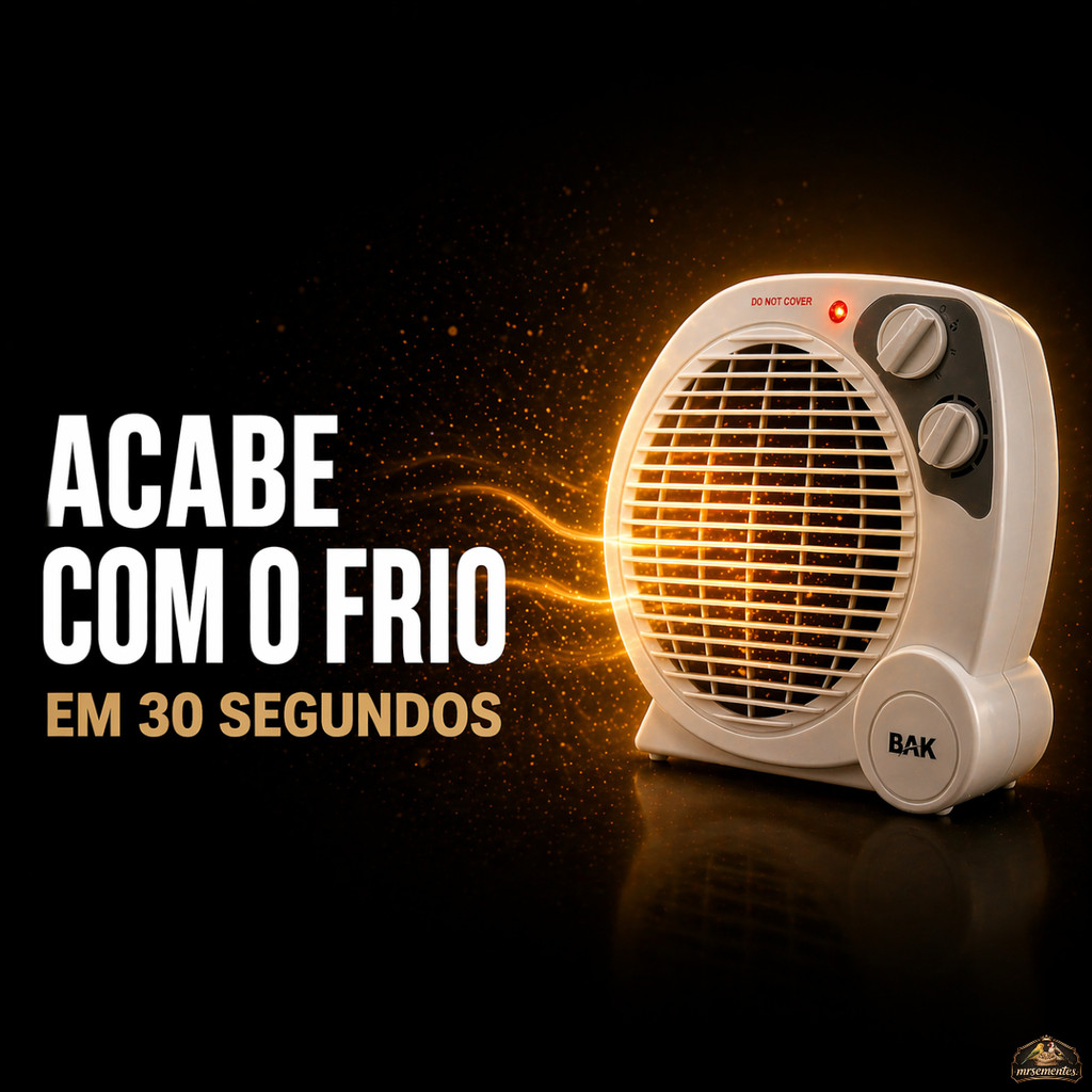 Aquecedor Elétrico Portátil Ar Quente Com 4 Estágios