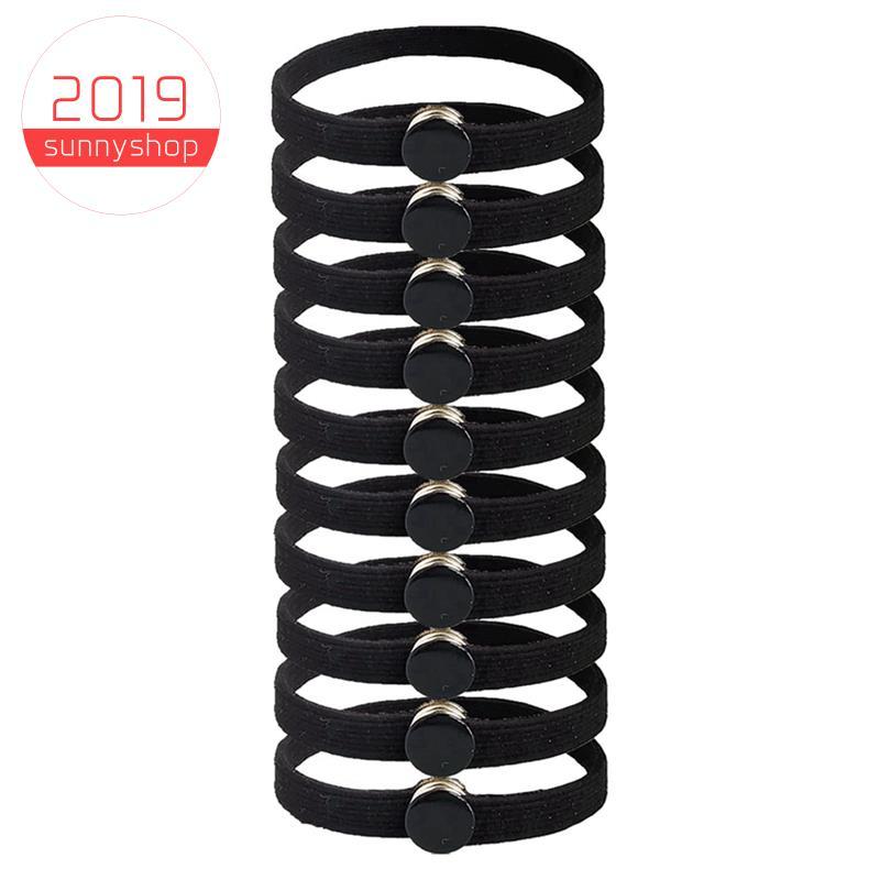 [Bestseller S] 10 Peças De Laços De Cabelo Com Elasticidade Para Cabelos Grossos , Cacheados Naturais E Trança , Corda C