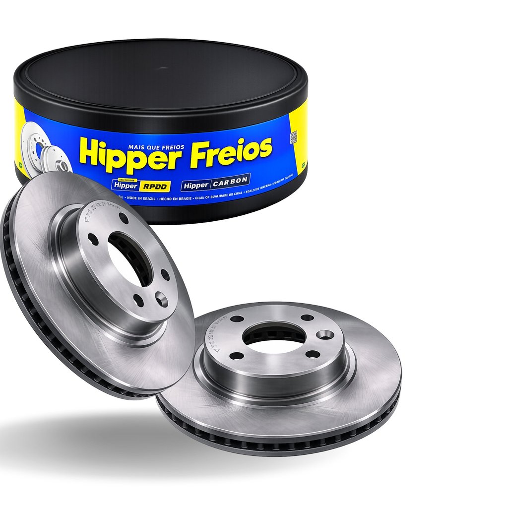 Par Disco Freio Dianteiro Onix Prisma 1.0/1.4 2013 ate 2019 VENTILADO Hipper Freios