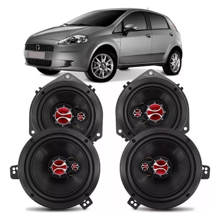 Kit Alto Falantes Fiat Punto 2008 A 2018 240w Rms - Kf.036