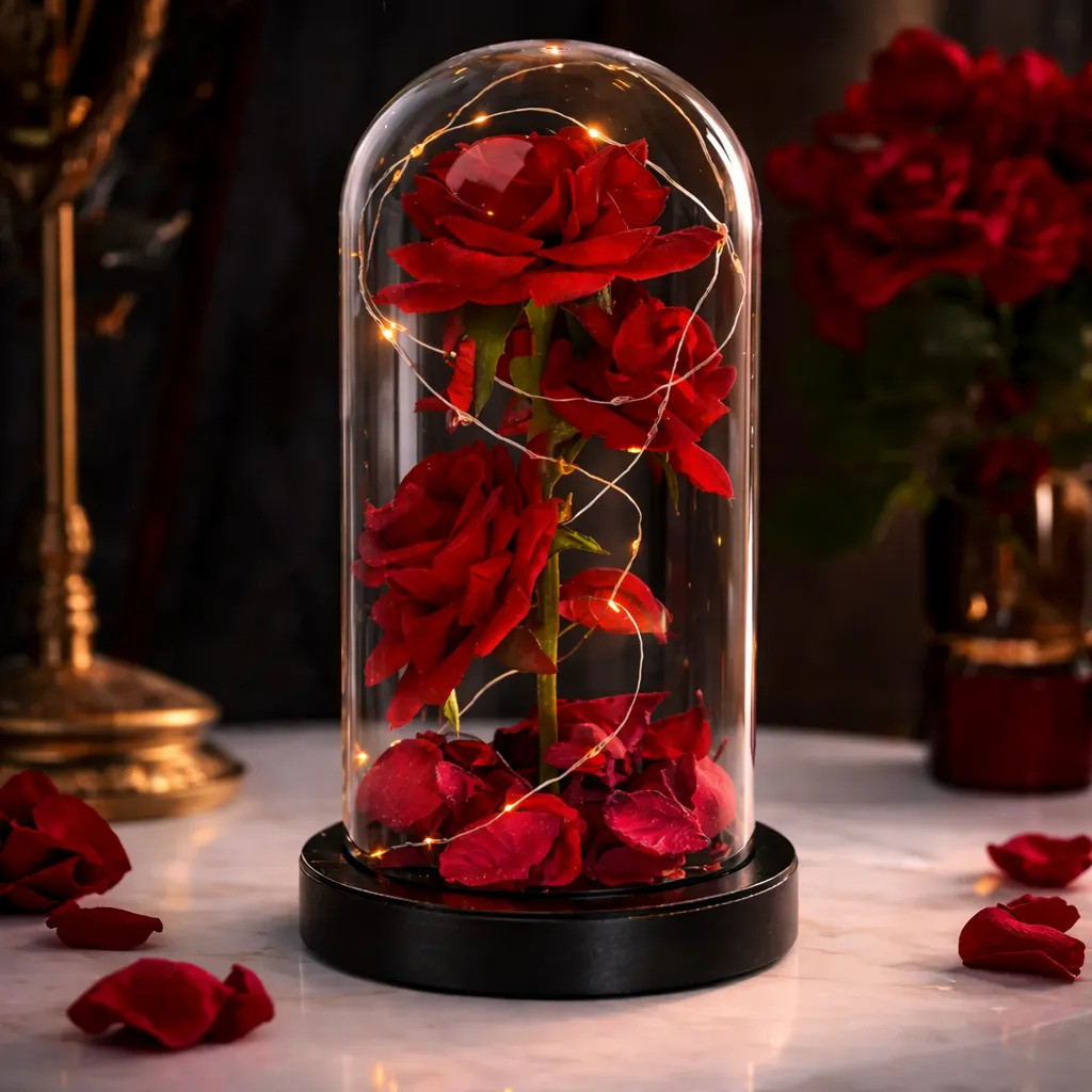 Rosa Eterna Em Cúpula - Presente Dia Das Mães E Namorados
