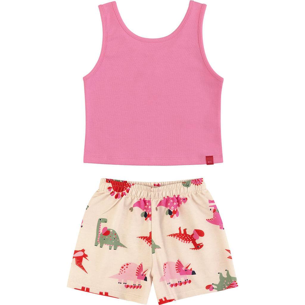 Conjunto Curto Dino Infantil Menina Marisol