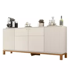 Balcão Buffet Sala de Jantar 179cm Lucca Off/Freijó C01 - Mpozenato