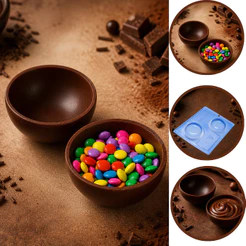 1~5 Forma Para Chocolate Especial 3 Partes ESFERA 70mm P98 PORTO (CHOCO)