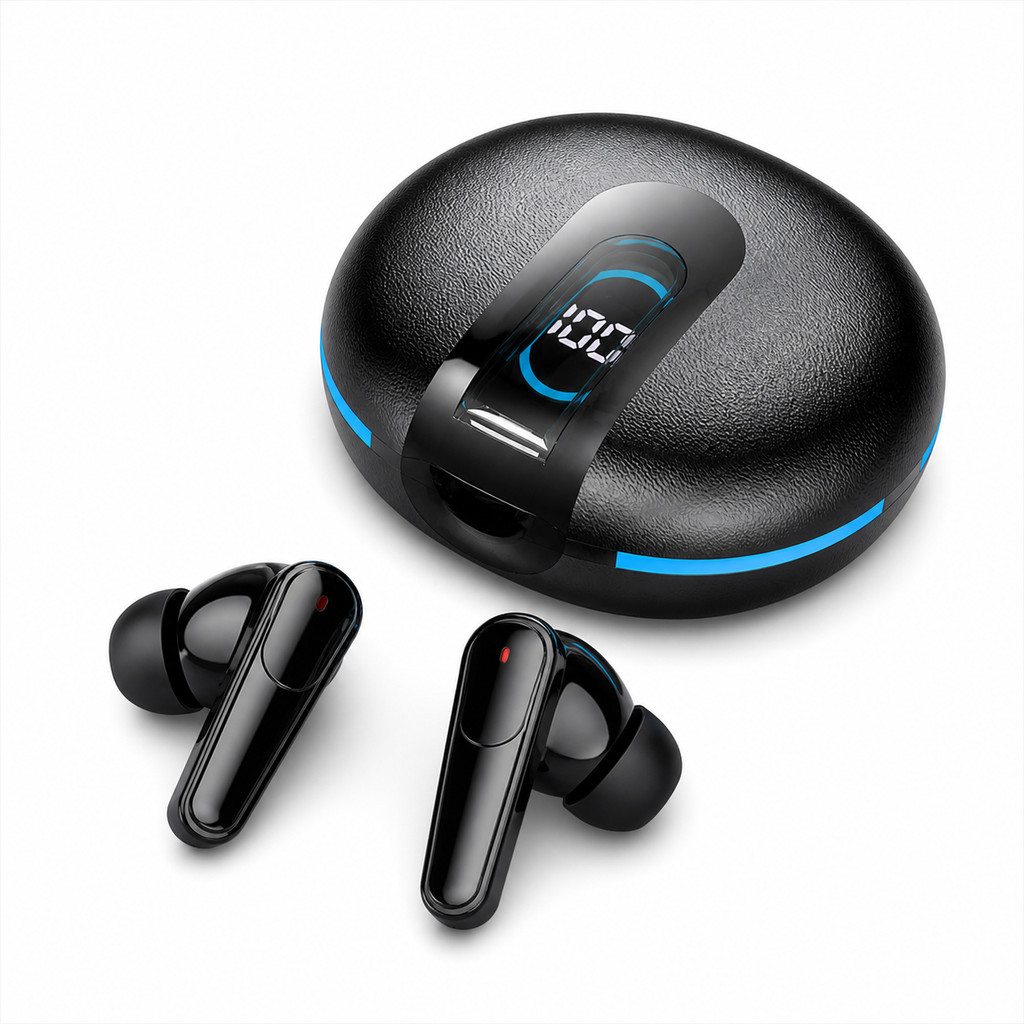 Fone Bluetooth 5.4 TWS com Display LED Estojo Compacto Grave Forte Touch Sem Fio Android iPhone