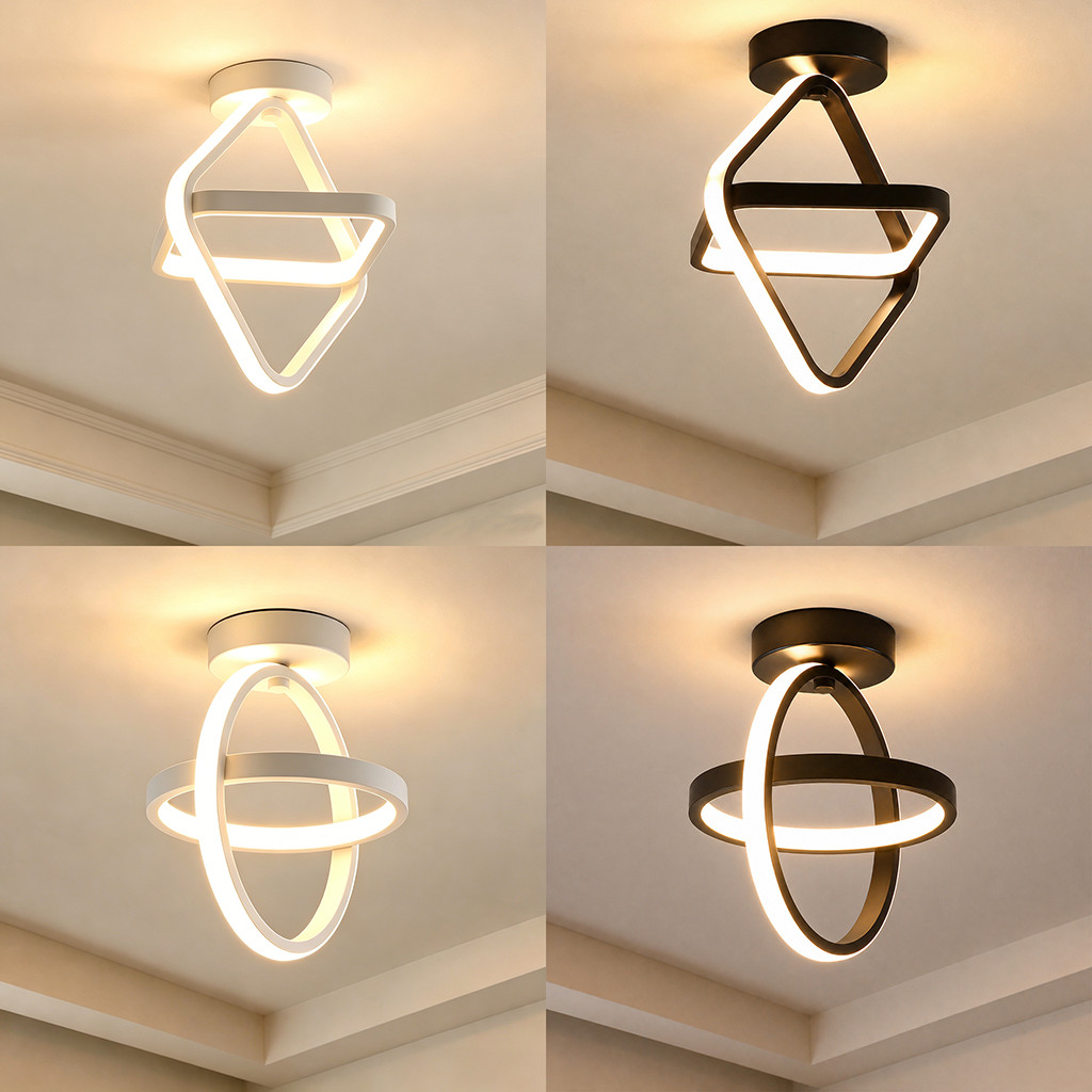 Luminária De Led Sobrepor Quadrada Moderna 3 Em 1 Bivolt.