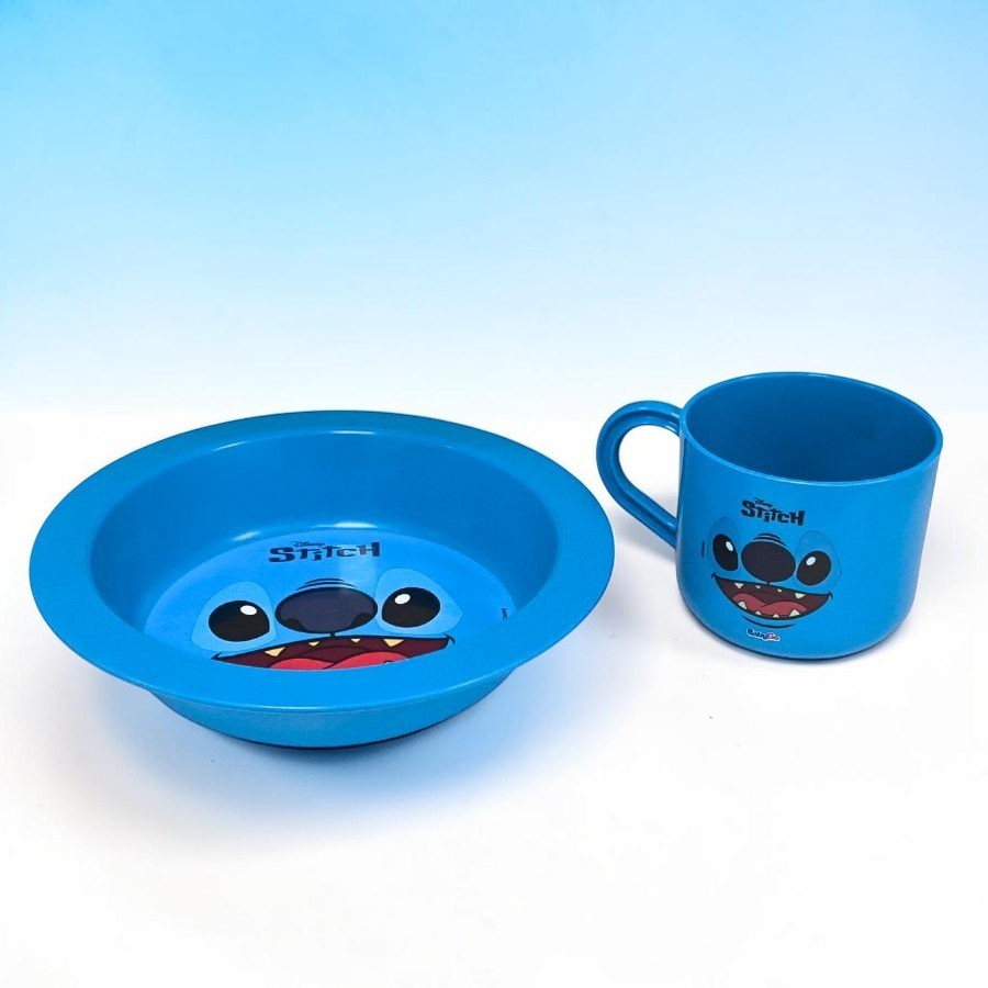 Kit Caneca e Bowl - Stitch - Azul - 1 unidade - Disney Original - Rizzo