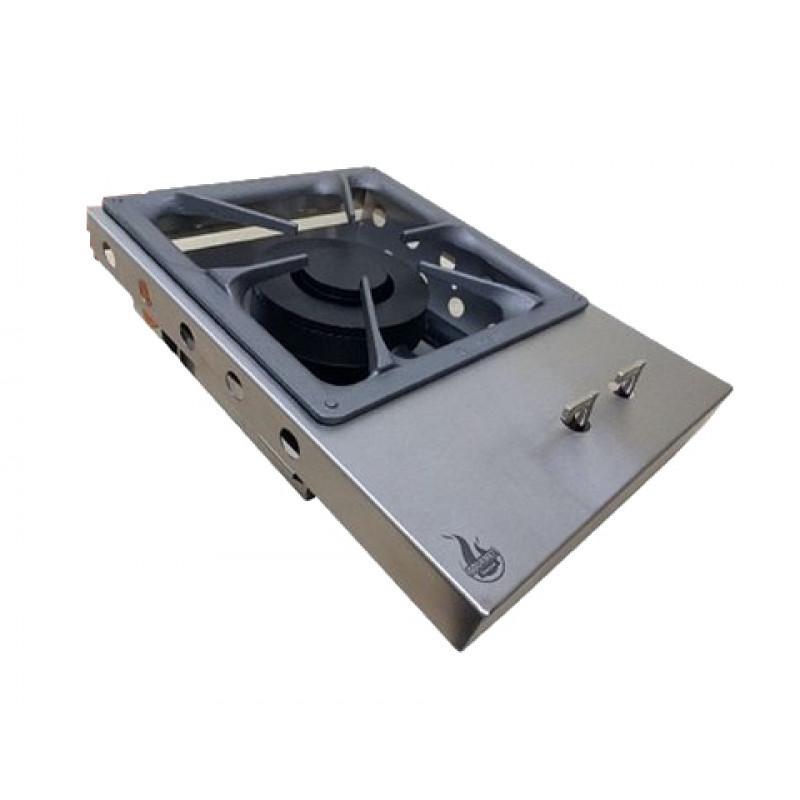 Cooktop De Embutir A Gás Inox 430 32cm Com Queimador Industrial Duplo Guindani
