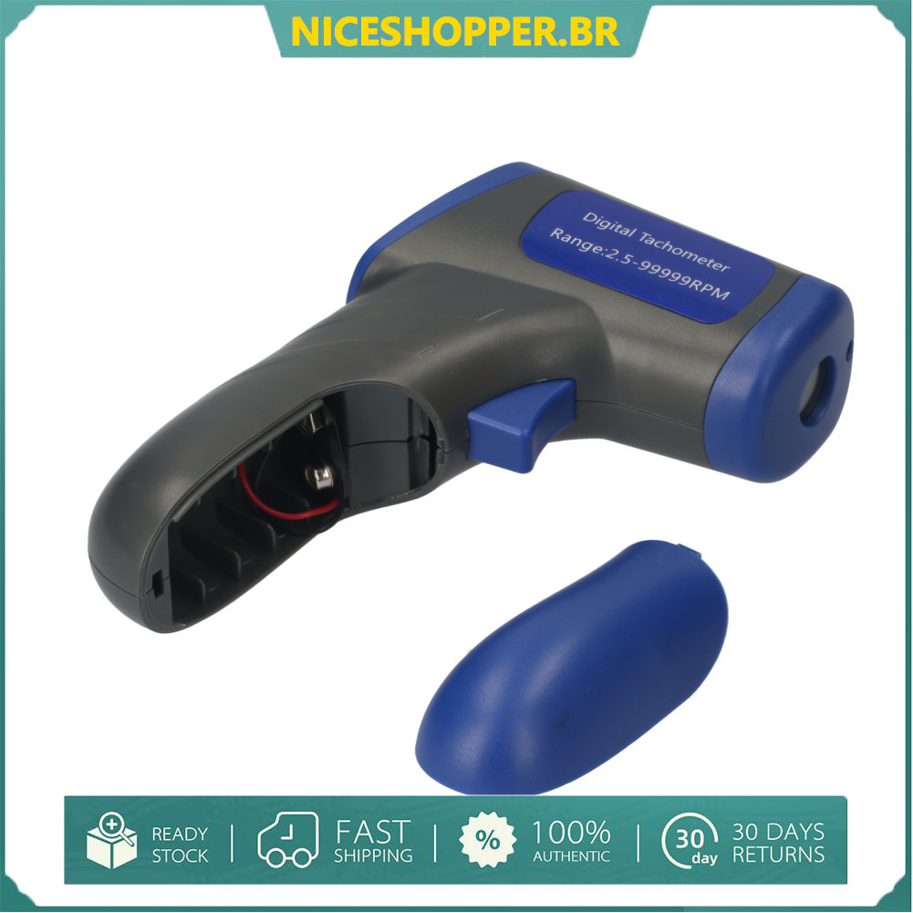 Penchen tacômetro digital laser medidor de rpm portátil medidor de velocidade (faixa de medição de 2,5-99999 rpm) com