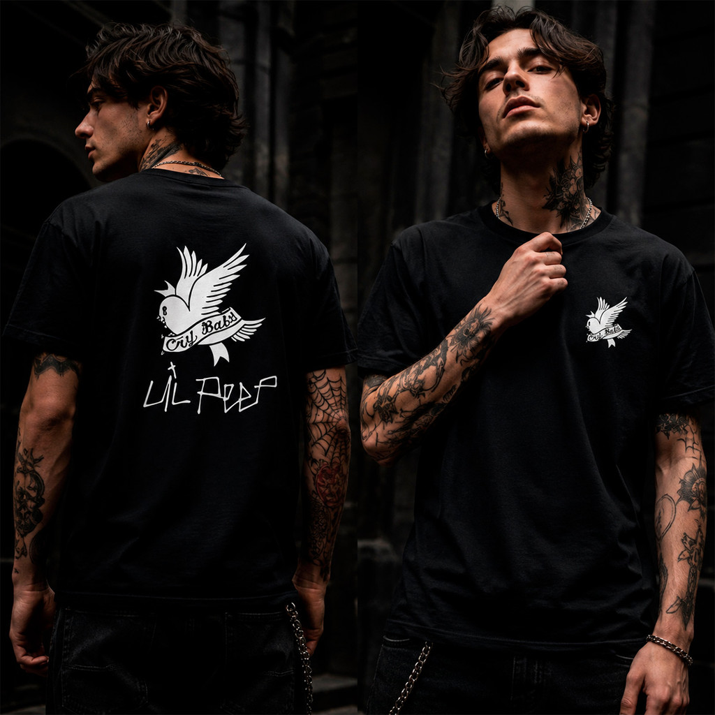 Camiseta Algodão Camisa Gótica Lil Peep Artista Cantor