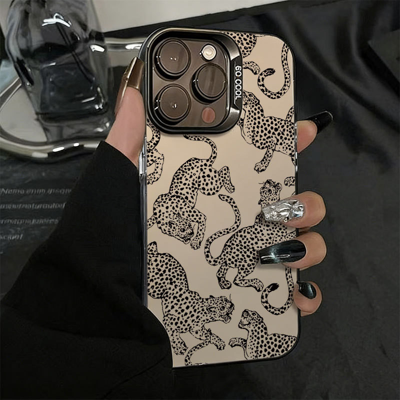 Anti-Dedos e Anti-Gordura Capa Capinha Para Samsung A04S A05S A06 A12 A13 A14 A15 A16 Cheetah