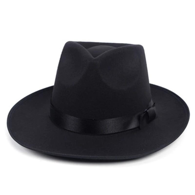 Chapéu Fedora Retro, Chapéu de Jazz Britânico, Chapéu Masculino Estilo Michael Jackson, Chapéu Unissex de Aba Larga para