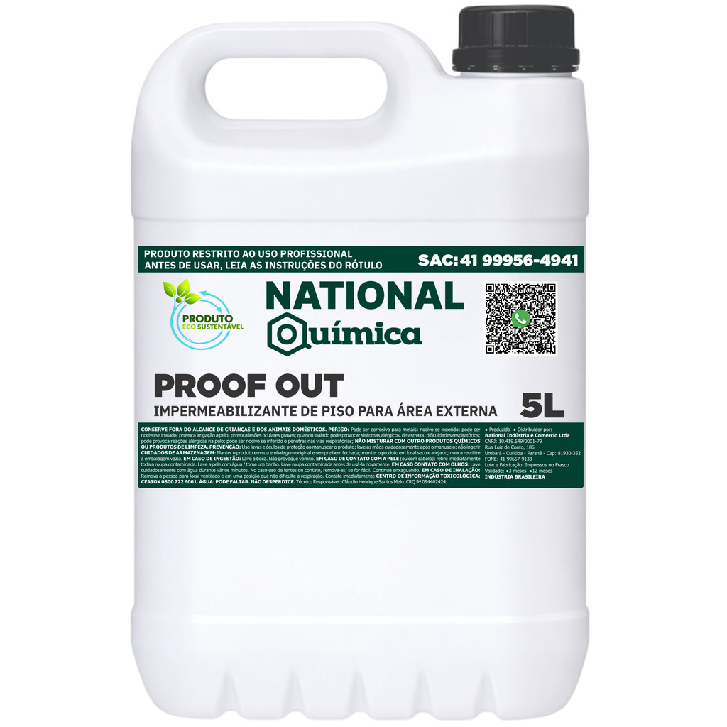 Impermeabilizante de Piso para Área Externa 5 L Proof Out National Química
