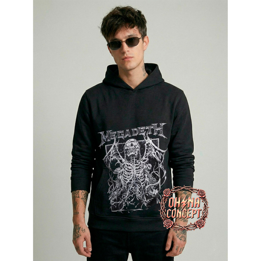 Moletom Megadeth  Masculino Unissex Flanelado Quentinho  Premium Casaco Confortável Estiloso Envio Imediato