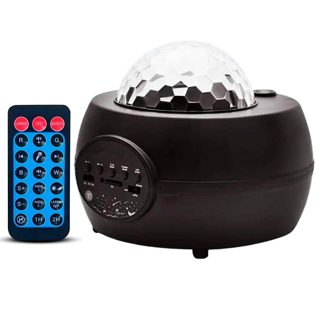 Luminaria Projetor Galaxia Bluetooth Som Iluminaçao Estrelas USB Decoraçao Quarto Sala Casa