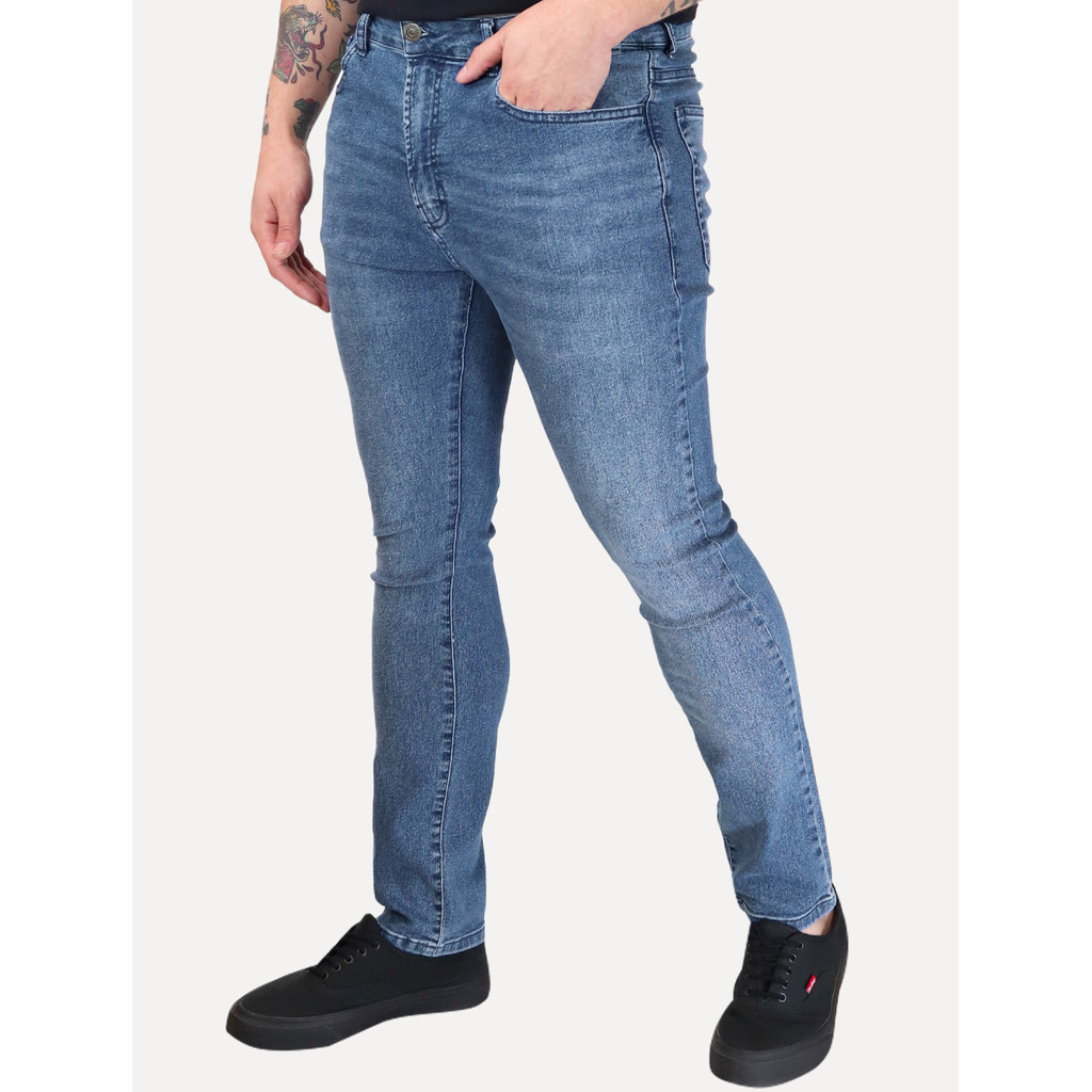 Calça John John Masculina Skinny Antuerpio Azul Médio em Oferta na Shopee