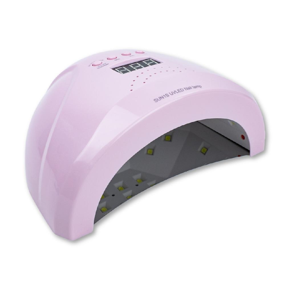 Cabine Unhas de Gel Acrigel Sun 1S 30 Leds Bivolt 80W Rosa Estufa Portátil UV/LED Sensor Automático